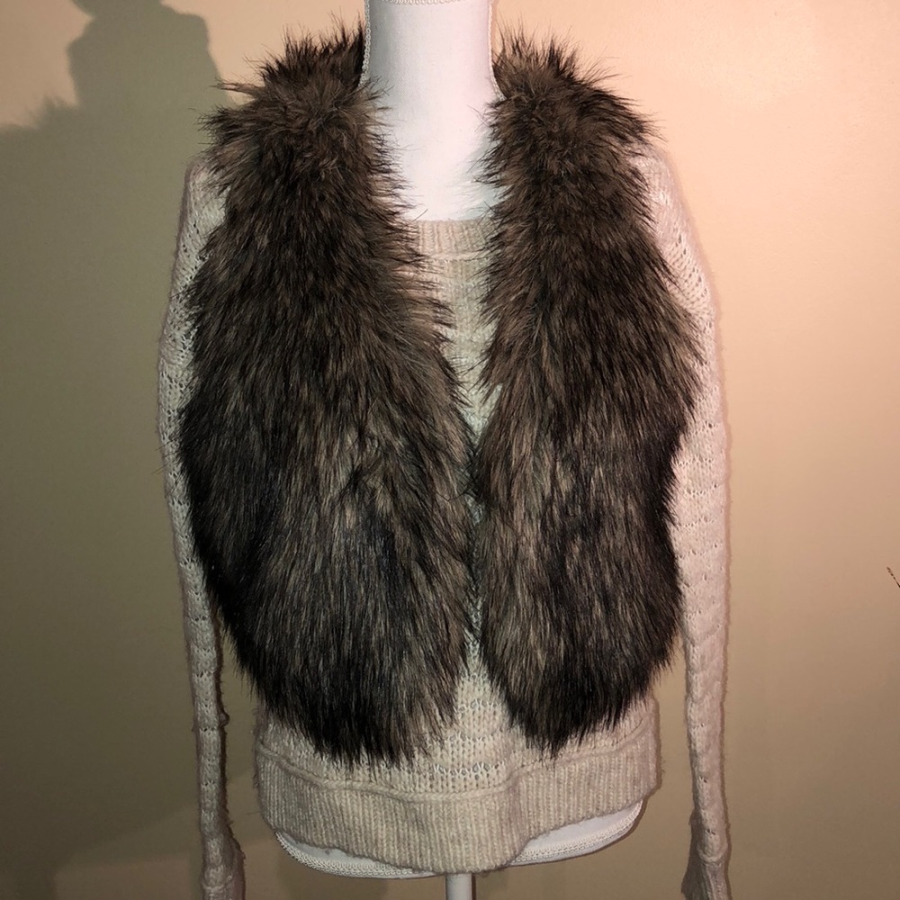 High Quality Brown Faux Fur Vest (Never Worn!)